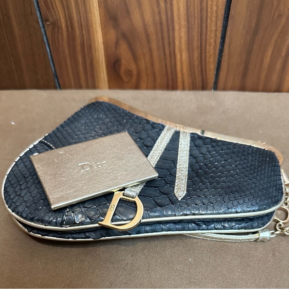 Iconic 2002 Python Dior Small Saddle Bag. Excelle… - image 3